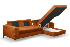 Narożnik Hald z funkcją spania prawy      terrakota Velluto 33