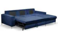 Narożnik Hald z funkcją spania prawy      granatowy Velluto 25