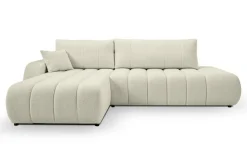 Narożnik Hobro z funkcją spania lewy biały Lambi 1