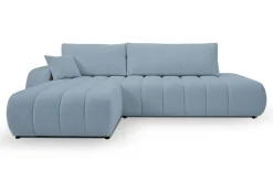 Narożnik Hobro z funkcją spania lewy błękitny Lambi 16