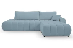 Narożnik Hobro z funkcją spania prawy błękitny Lambi 16