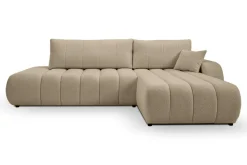 Narożnik Hobro z funkcją spania prawy beżowy Lambi 5