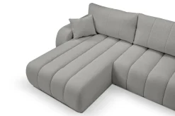 Narożnik Hobro z funkcją spania lewy      szary jasny Lambi 11