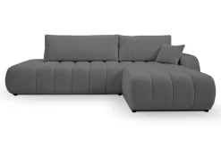 Narożnik Hobro z funkcją spania prawy     szary ciemny Lambi 12