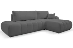 Narożnik Hobro z funkcją spania prawy     szary ciemny Lambi 12