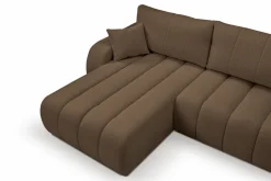 Narożnik Hobro z funkcją spania lewy      brązowy Lambi 4