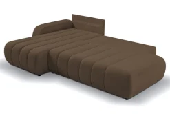 Narożnik Hobro z funkcją spania lewy      brązowy Lambi 4