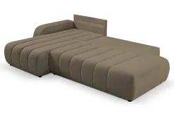 Narożnik Hobro z funkcją spania lewy szaro-brązowy Lambi 3