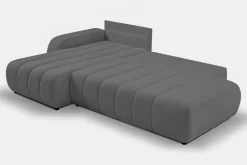 Narożnik Hobro z funkcją spania lewy      szary ciemny Lambi 12