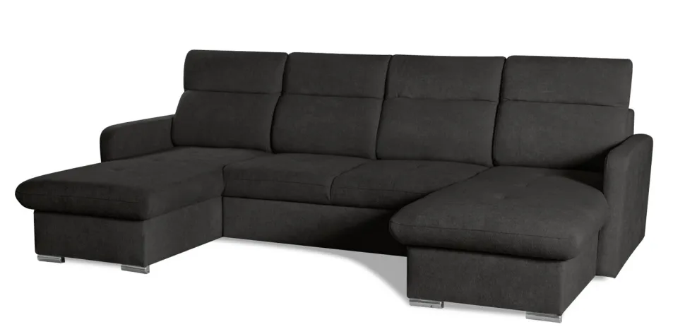 Narożnik Limi U z funkcją spania antracyt Sicuro 80