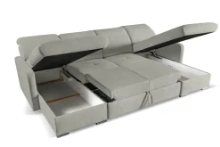 Narożnik Limi U z funkcją spania szary    Sicuro 65