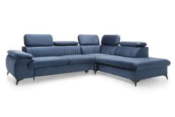 Narożnik Lund L prawy granatowy Monolith 77