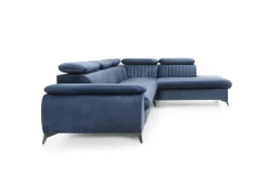 Narożnik Lund L prawy granatowy Monolith 77