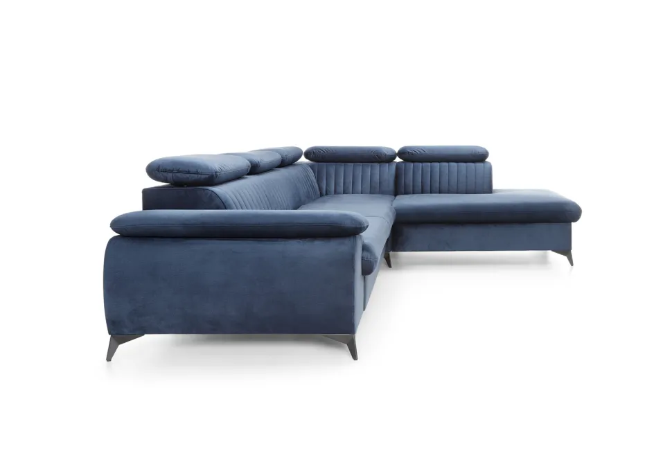 Narożnik Lund L prawy granatowy Monolith 77