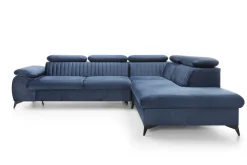 Narożnik Lund L prawy granatowy Monolith 77