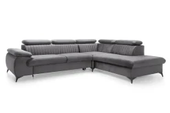 Narożnik Lund L prawy szary Monolith 92