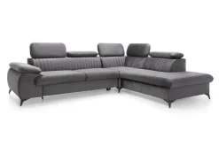 Narożnik Lund L prawy szary Monolith 92