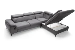 Narożnik Lund L prawy szary Monolith 92