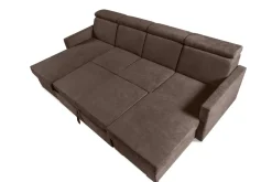 Narożnik Mils U z funkcją spania brązowy  tkanina Soro 28