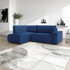 Narożnik Molde L lewy sztruks granatowy   Poso 5