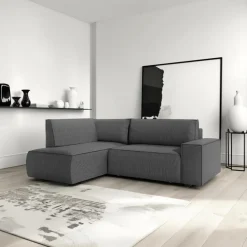 Narożnik Molde L lewy sztruks szary       ciemny Poso 60