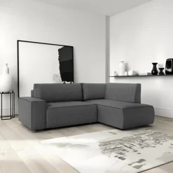 Narożnik Molde L prawy sztruks szary      ciemny Poso 60