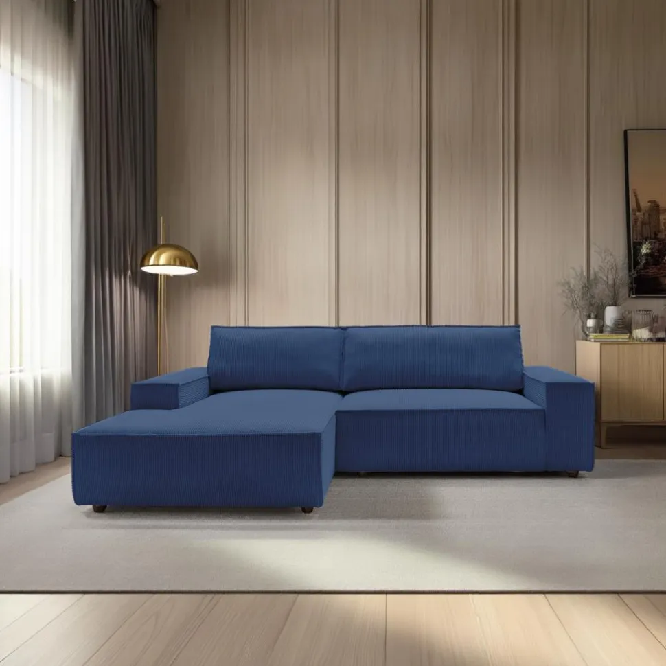 Narożnik Molde M lewy granatowy Poso 05