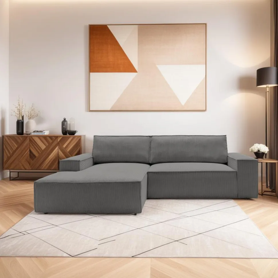 Narożnik Molde M lewy szary ciemny Poso 60