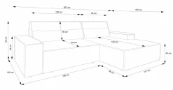 Narożnik Molde M prawy beżowy Poso 100