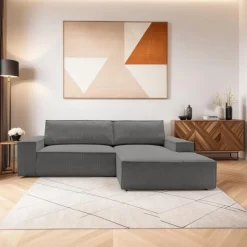 Narożnik Molde M prawy szary ciemny Poso  60