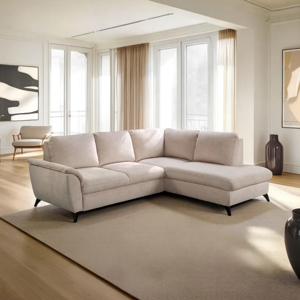 Narożnik Nevada z funkcją spania prawy beżowy Retro Bliss 04 GR2