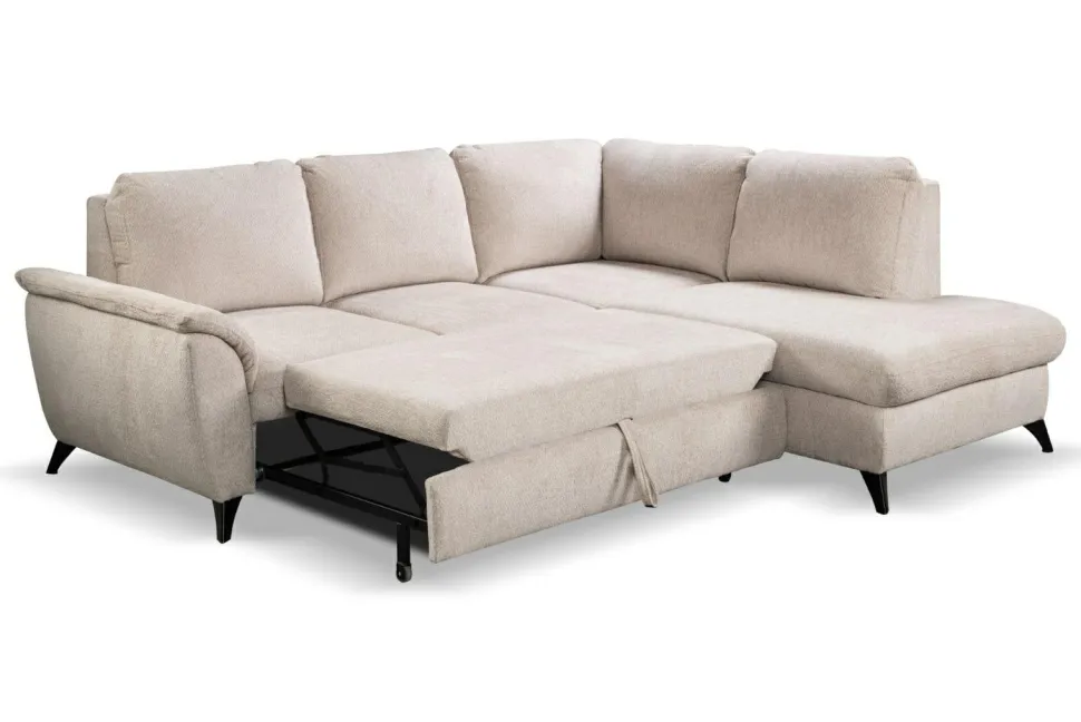 Narożnik Nevada z funkcją spania prawy beżowy Retro Bliss 04 GR2