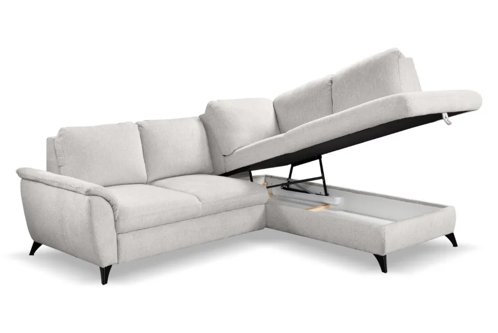 Narożnik Nevada z funkcją spania prawy j.szary Retro Bliss 80 GR2