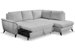 Narożnik Nevada z funkcją spania prawy    j.szary Spot 02 GR2