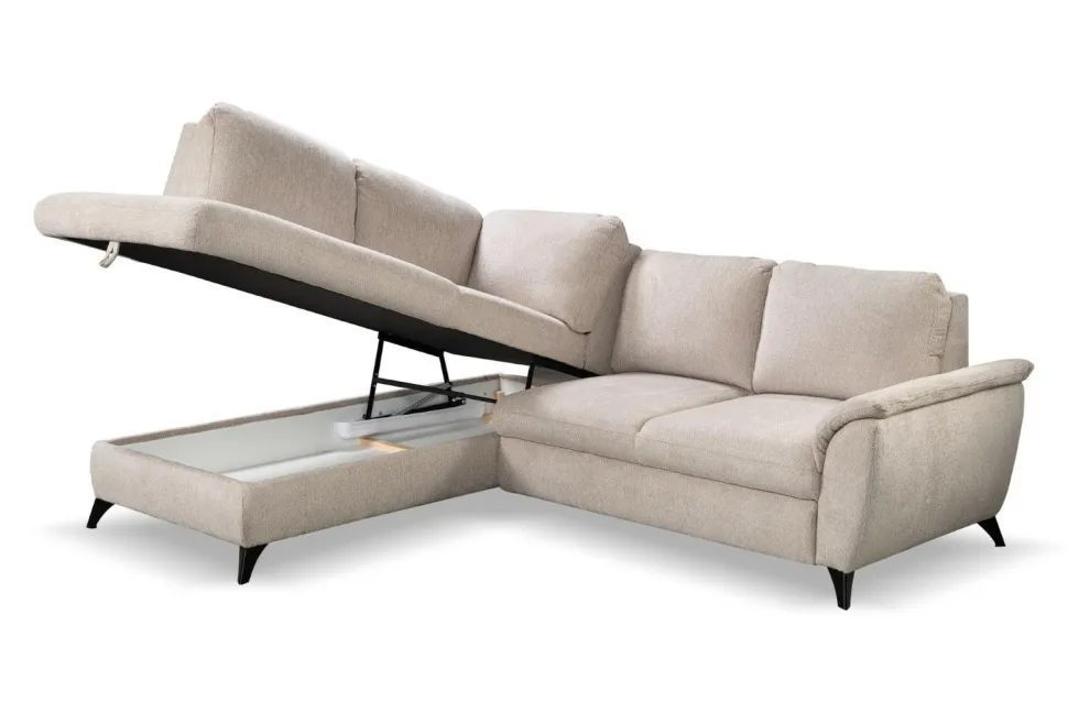 Narożnik Nevada z funkcją spania lewy beżowy Spot 15 GR2