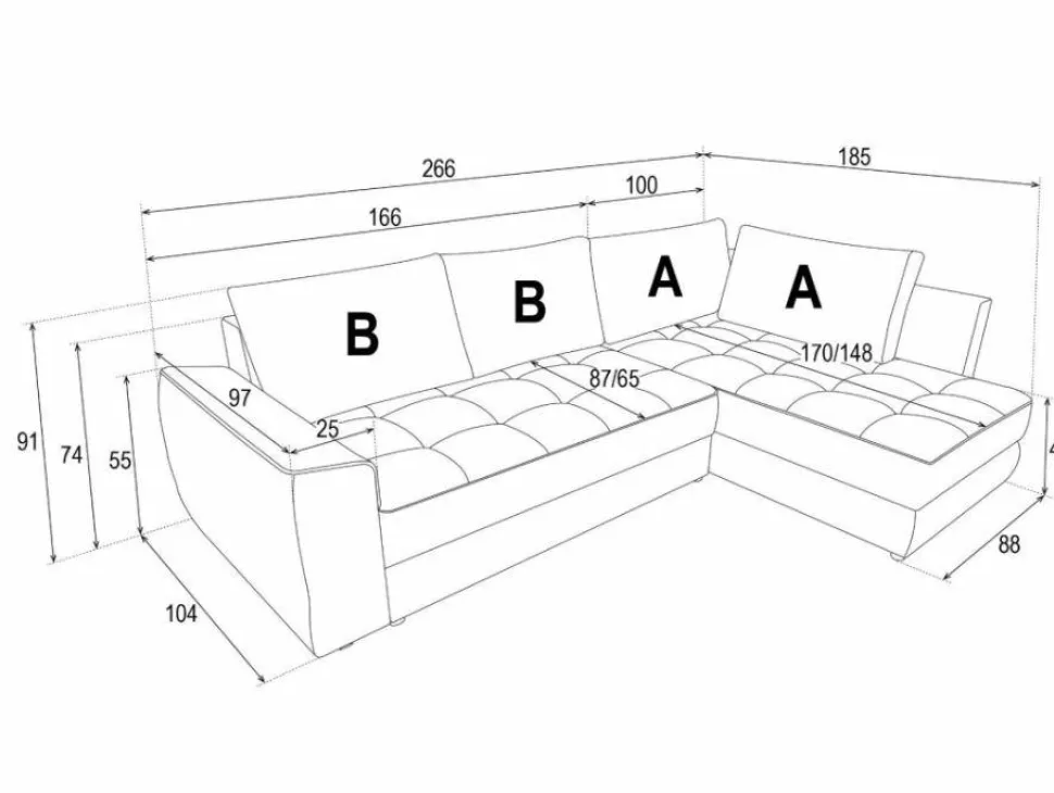 Narożnik Rabis z funkcją spania beżowy Argon 03 GR1