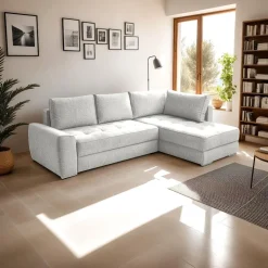 Narożnik Rabis z funkcją spania biały     Argon 01 GR1