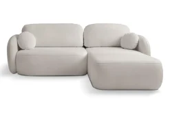 Narożnik Salby z funkcją spania prawy szary jasny Sicuro 65