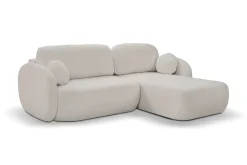 Narożnik Salby z funkcją spania prawy     szary jasny Sicuro 65