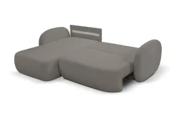 Narożnik Salby z funkcją spania lewy      szary Sicuro 75