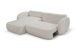 Narożnik Salby z funkcją spania lewy      szary jasny Sicuro 65