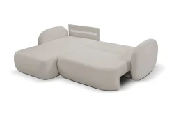 Narożnik Salby z funkcją spania lewy      szary jasny Sicuro 65