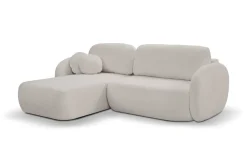 Narożnik Salby z funkcją spania lewy      szary jasny Sicuro 65