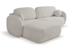 Narożnik Salby z funkcją spania lewy      szary jasny Sicuro 65