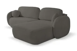 Narożnik Salby z funkcją spania prawy     antracytowa Sicuro 80