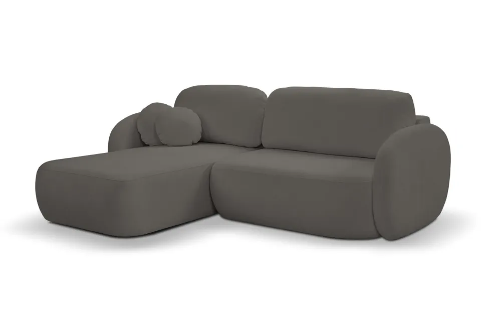 Narożnik Salby z funkcją spania lewy antracytowa Sicuro 80