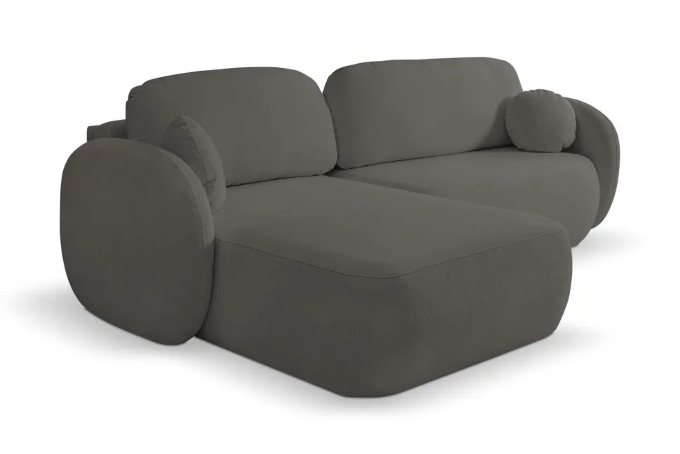 Narożnik Salby z funkcją spania lewy antracytowa Sicuro 80