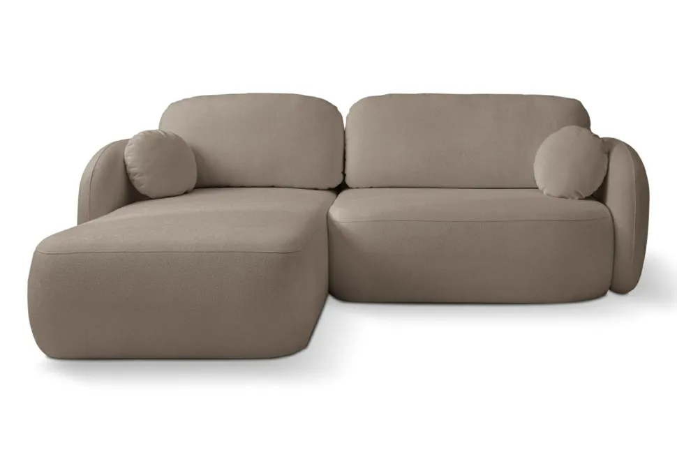 Narożnik Salby z funkcją spania lewy brązowy Sicuro 45