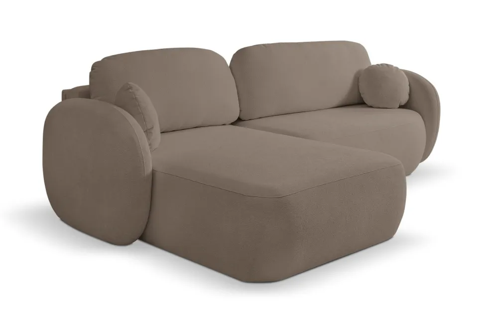 Narożnik Salby z funkcją spania lewy brązowy Sicuro 45