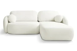 Narożnik Salby z funkcją spania prawy biały Sicuro 60